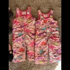 Adorable dino snow pants 2 pairs